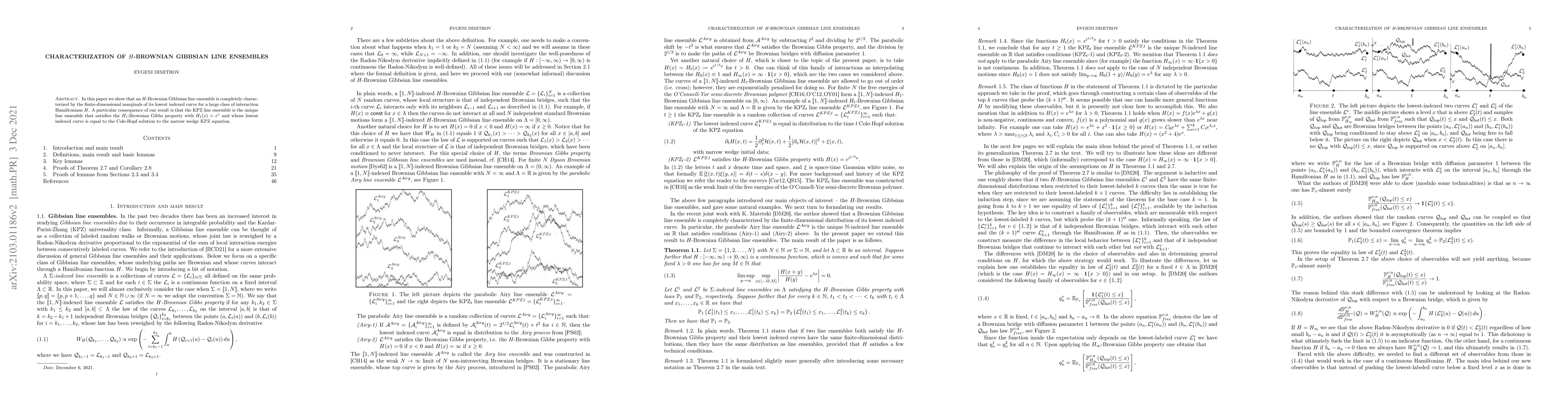 Thumbnail for Characterization of $H$-Brownian Gibbsian line ensembles