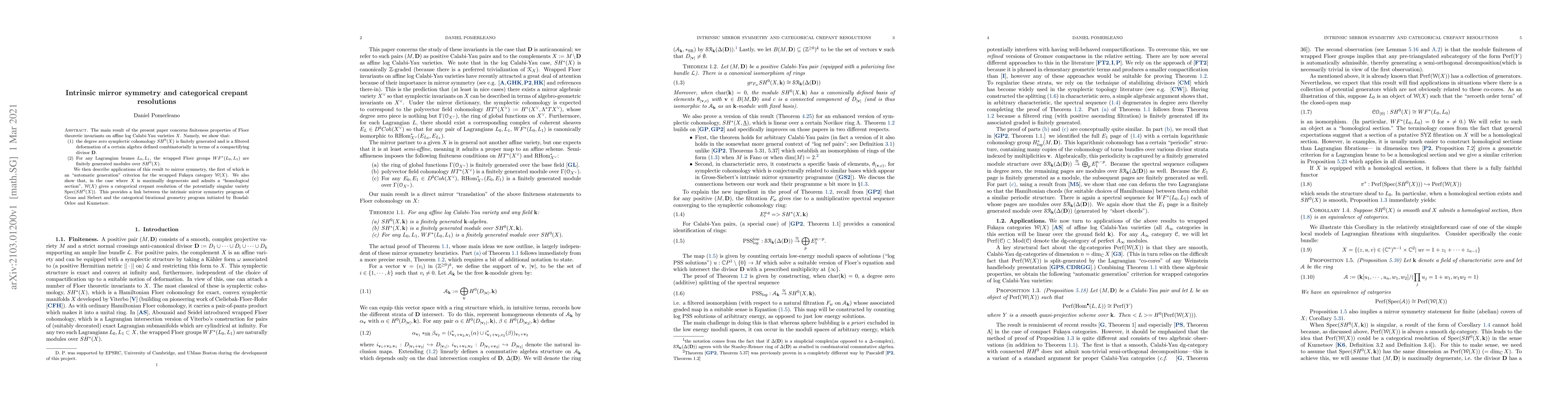 Thumbnail for Intrinsic mirror symmetry and categorical crepant resolutions