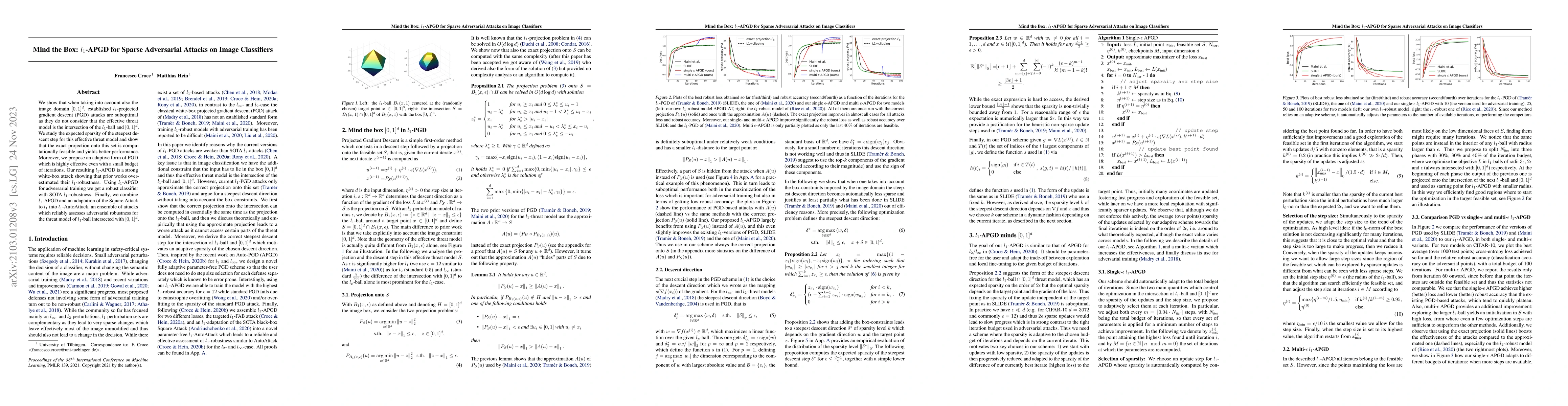 Thumbnail for Mind the box: $l_1$-APGD for sparse adversarial attacks on image
  classifiers