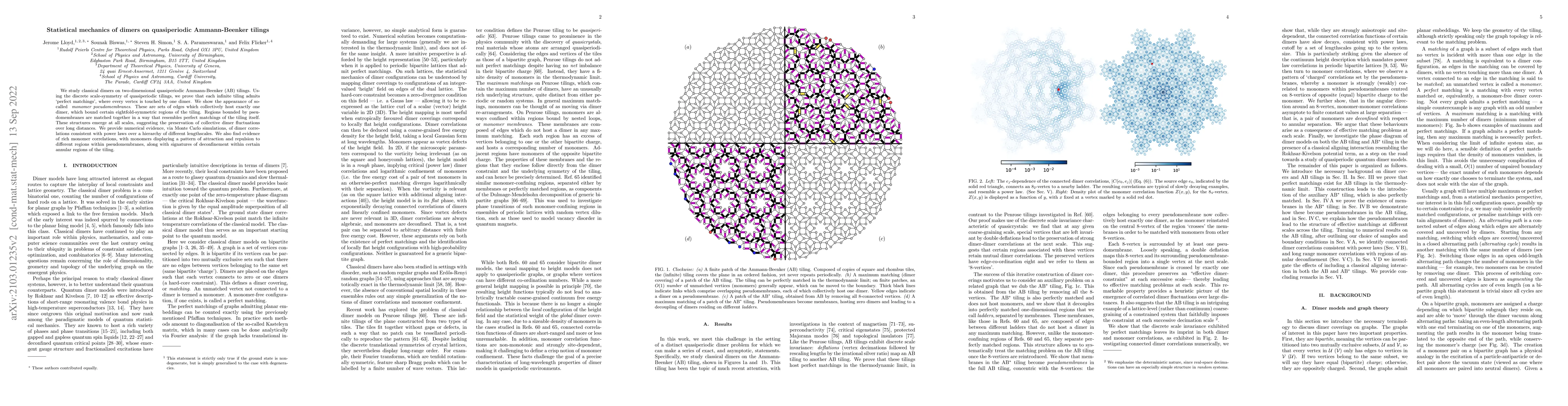 Thumbnail for Statistical mechanics of dimers on quasiperiodic Ammann-Beenker tilings