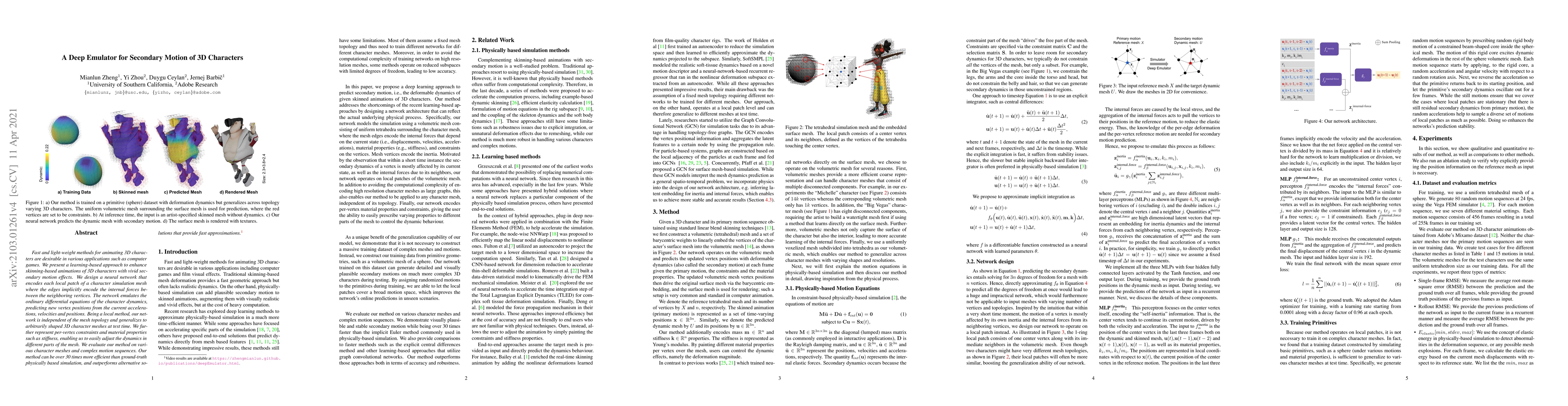 Thumbnail for A Deep Emulator for Secondary Motion of 3D Characters