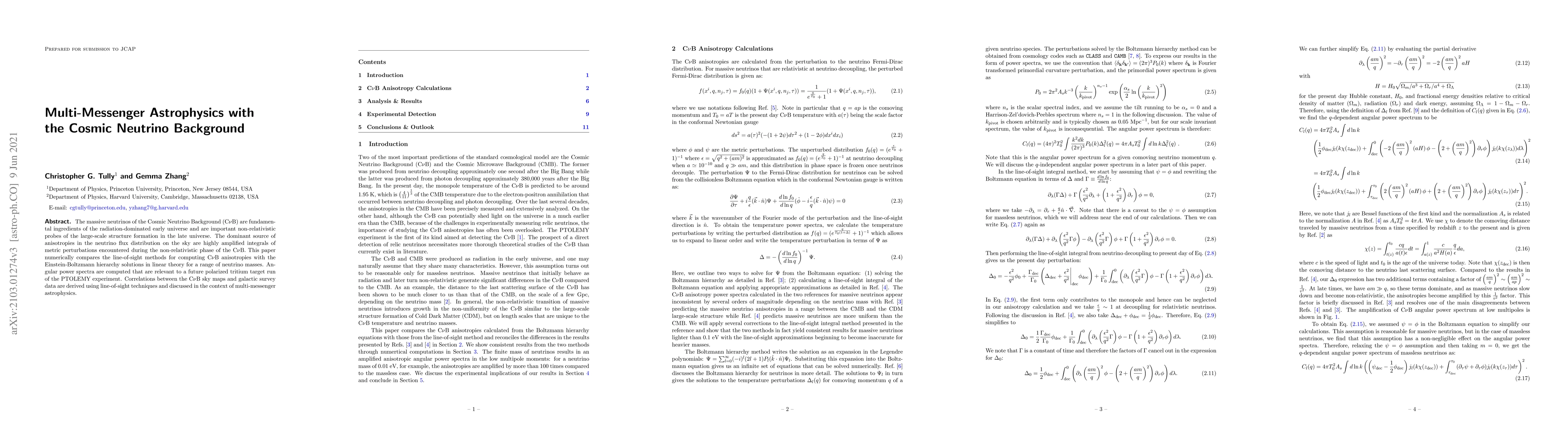 Thumbnail for Multi-Messenger Astrophysics with the Cosmic Neutrino Background