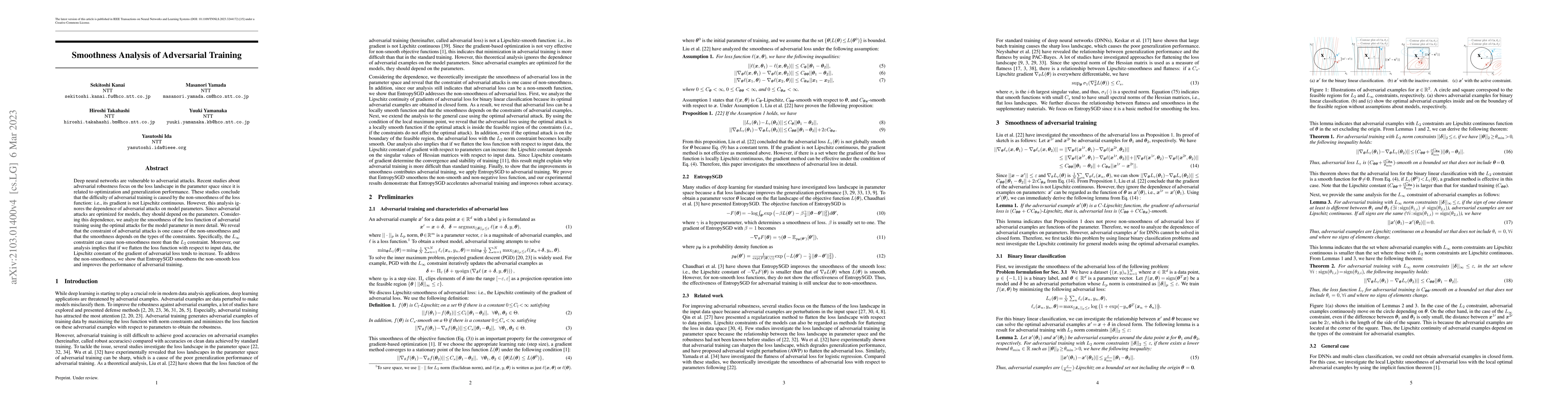 Thumbnail for Smoothness Analysis of Adversarial Training