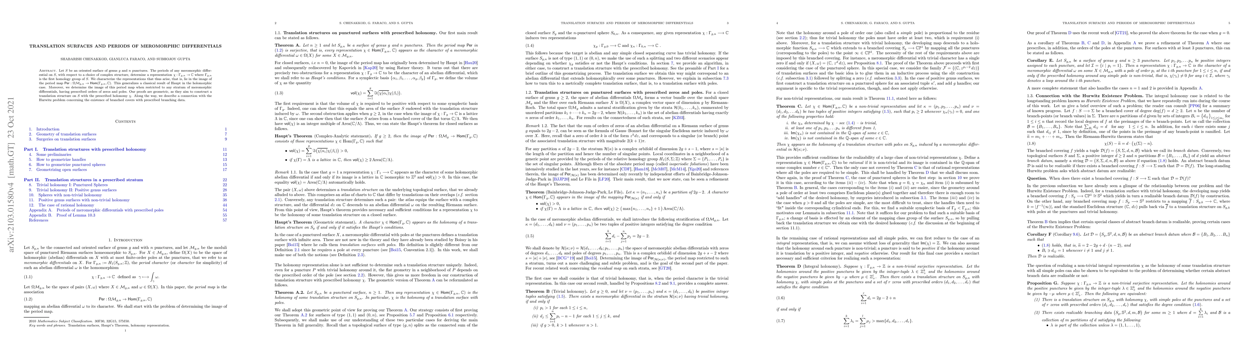 Thumbnail for Translation surfaces and periods of meromorphic differentials