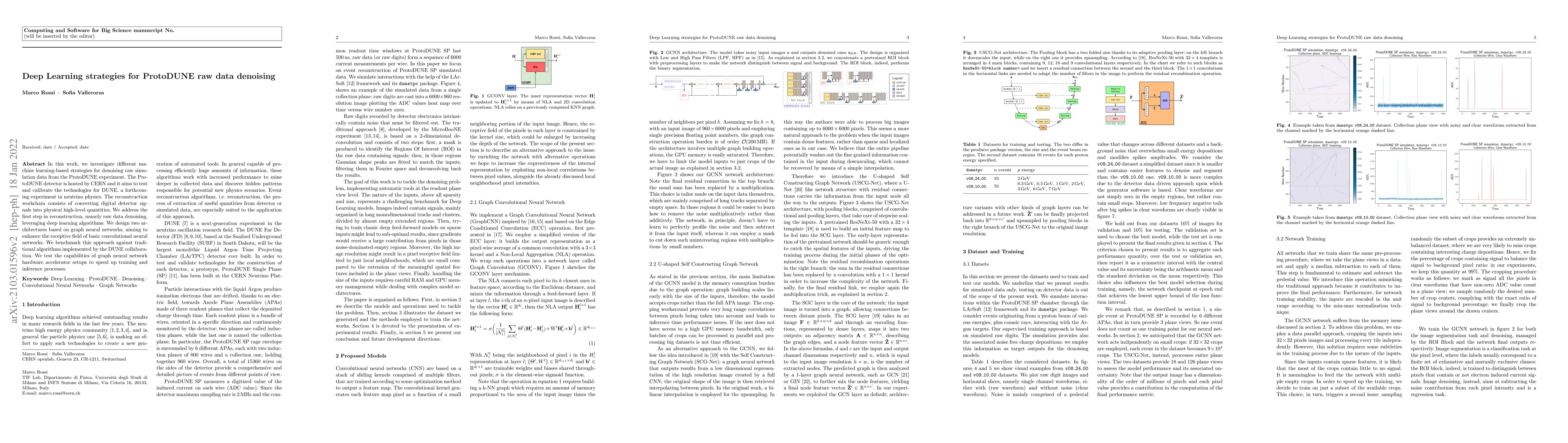 Thumbnail for Deep Learning strategies for ProtoDUNE raw data denoising