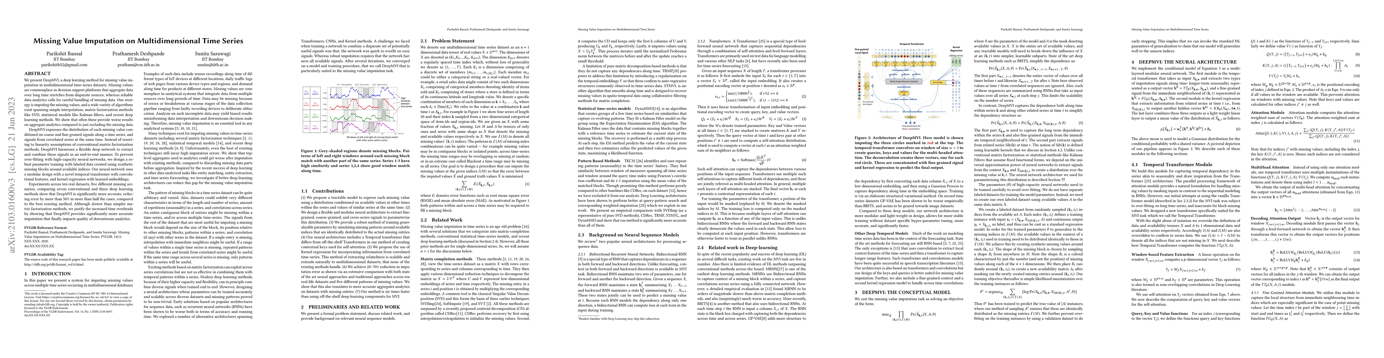 Thumbnail for Missing Value Imputation on Multidimensional Time Series