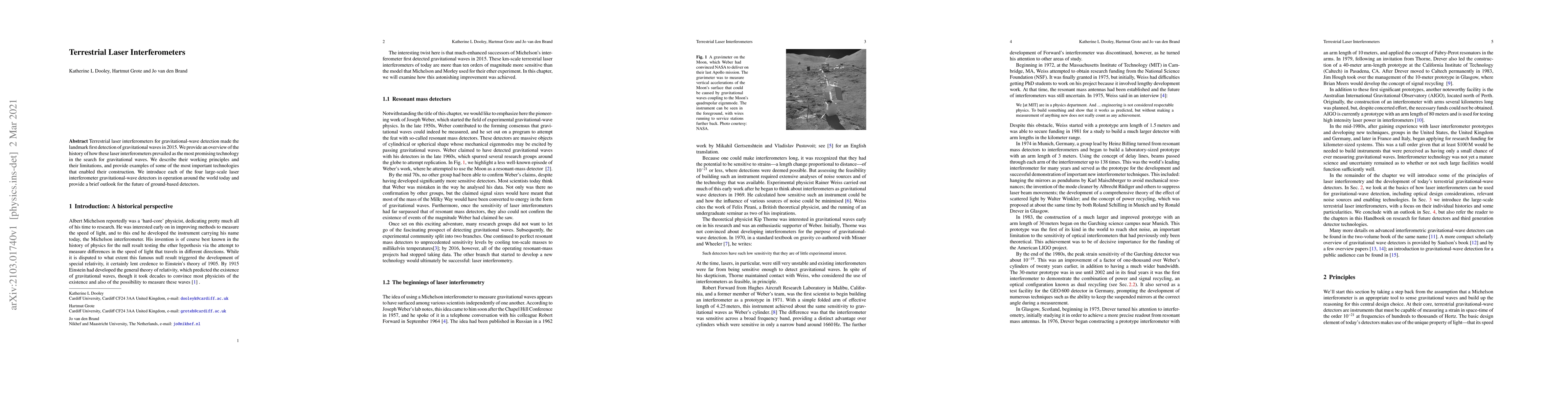 Thumbnail for Terrestrial Laser Interferometers