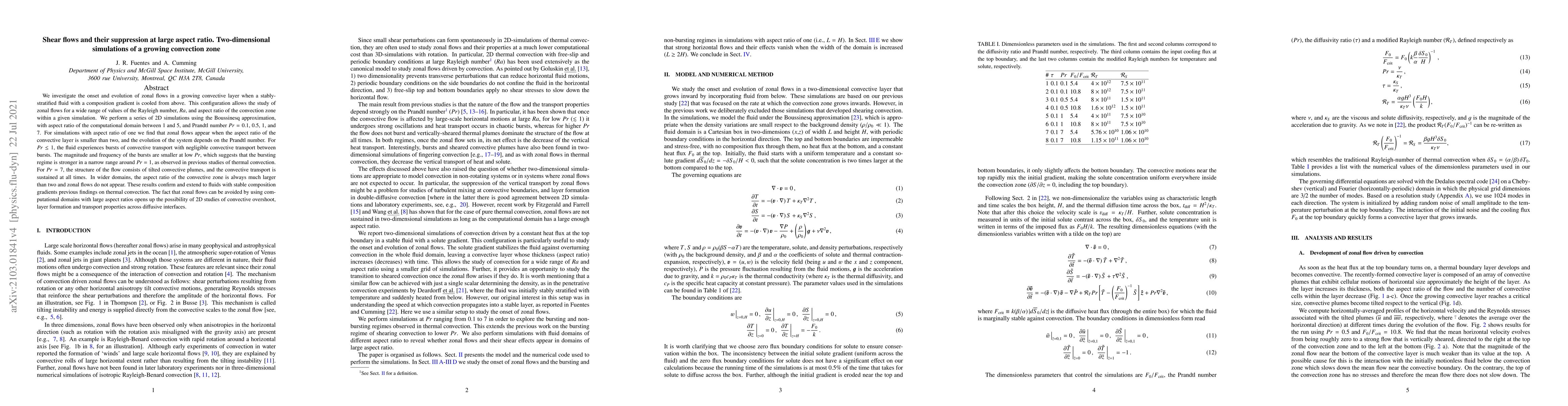 Thumbnail for Shear flows and their suppression at large aspect ratio. Two-dimensional
  simulations of a growing convection zone