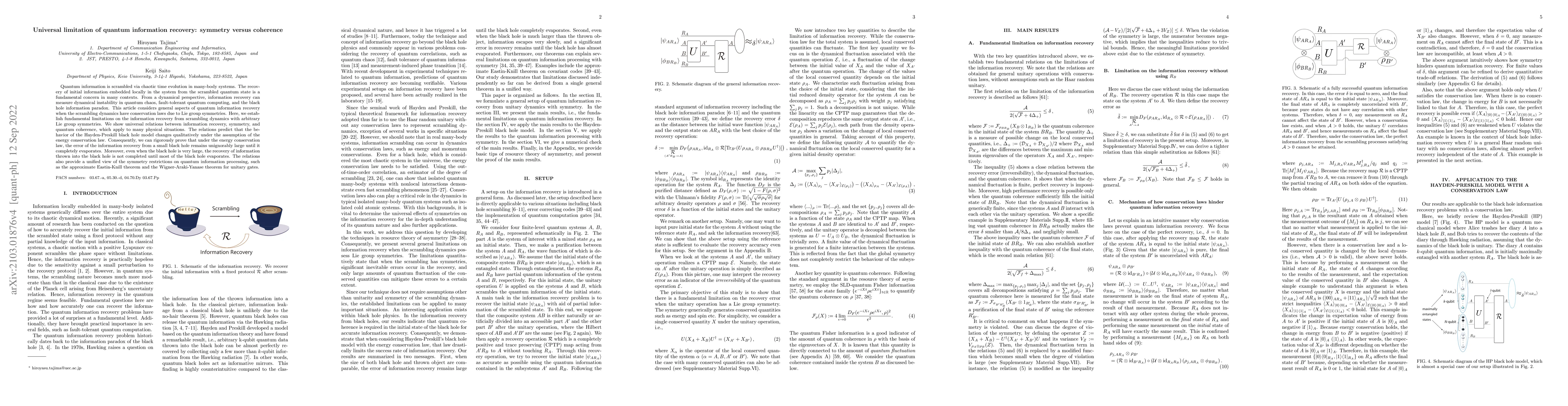 Thumbnail for Universal limitation of quantum information recovery: symmetry versus
  coherence