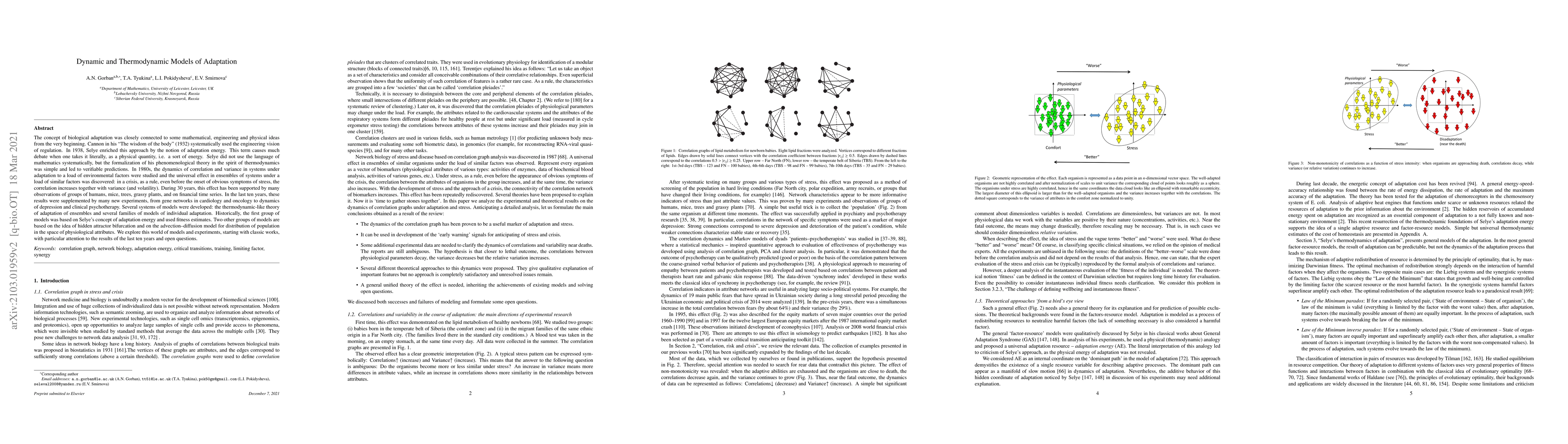 Thumbnail for Dynamic and Thermodynamic Models of Adaptation