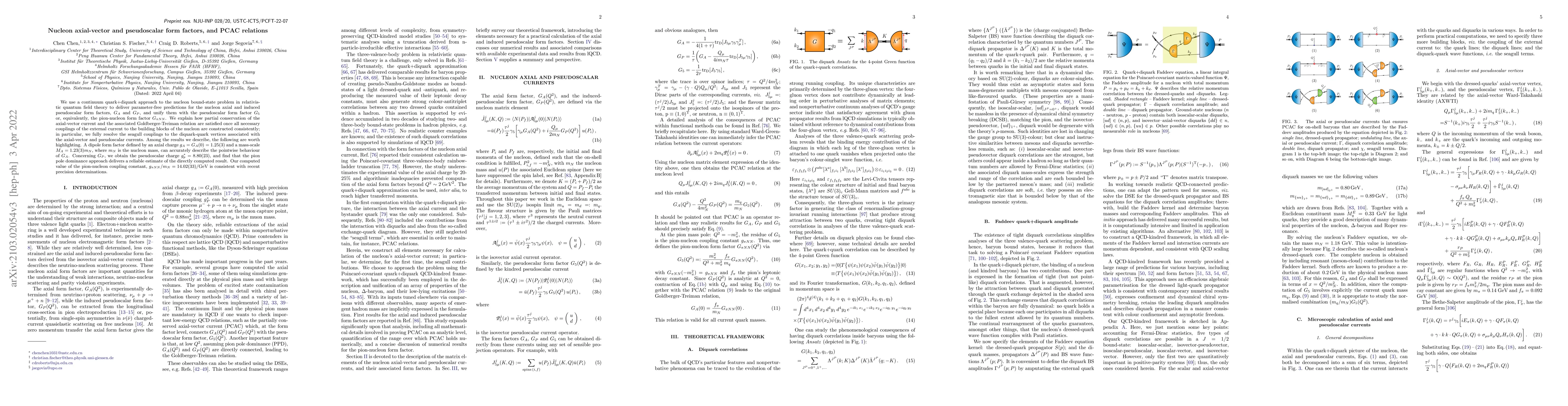Thumbnail for Nucleon axial-vector and pseudoscalar form factors, and PCAC relations
