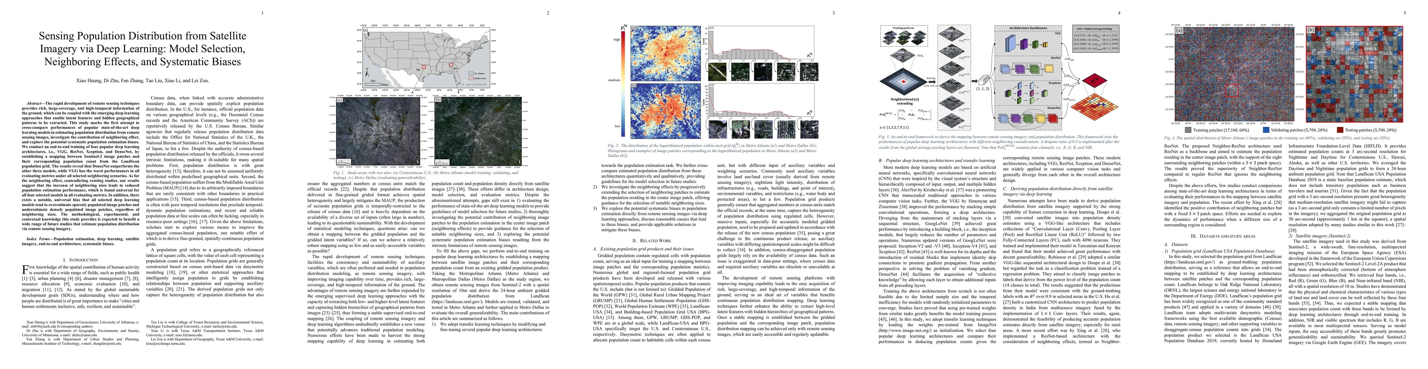 Thumbnail for Sensing population distribution from satellite imagery via deep
  learning: model selection, neighboring effect, and systematic biases