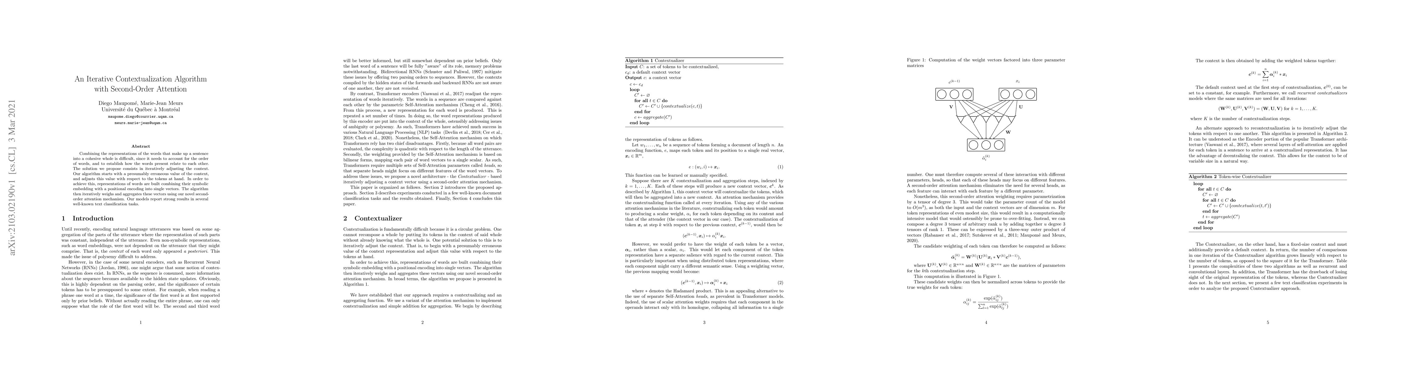 Thumbnail for An Iterative Contextualization Algorithm with Second-Order Attention