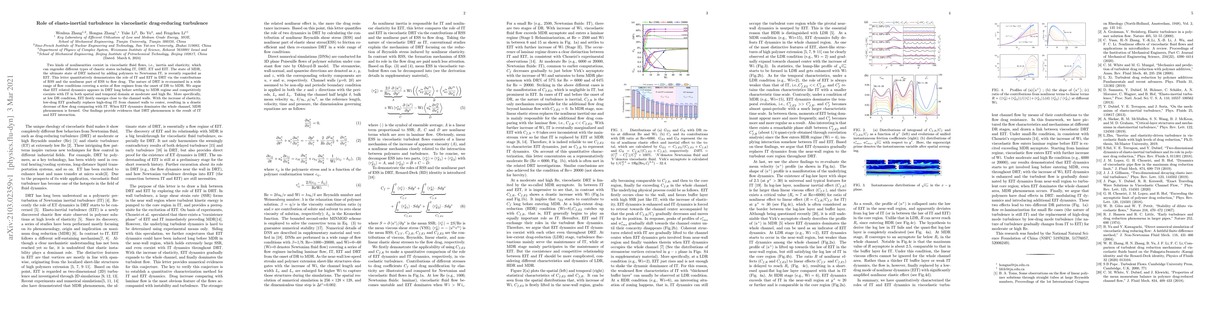 Thumbnail for Role of elasto-inertial turbulence in viscoelastic drag-reducing
  turbulence