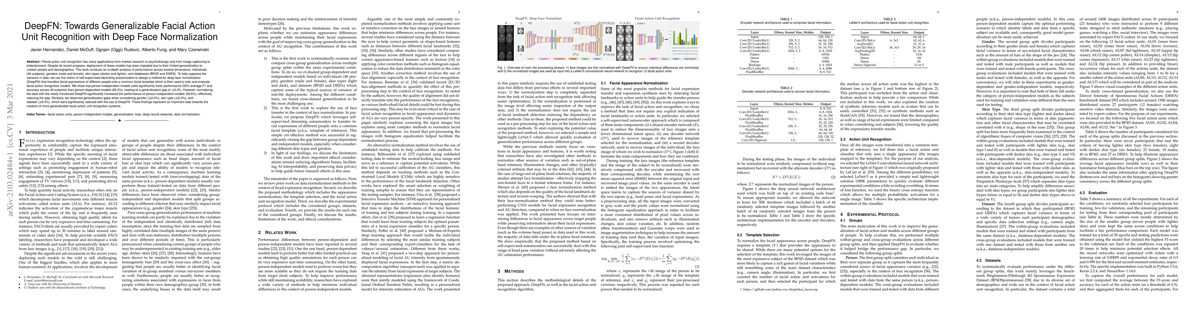 Thumbnail for DeepFN: Towards Generalizable Facial Action Unit Recognition with Deep
  Face Normalization
