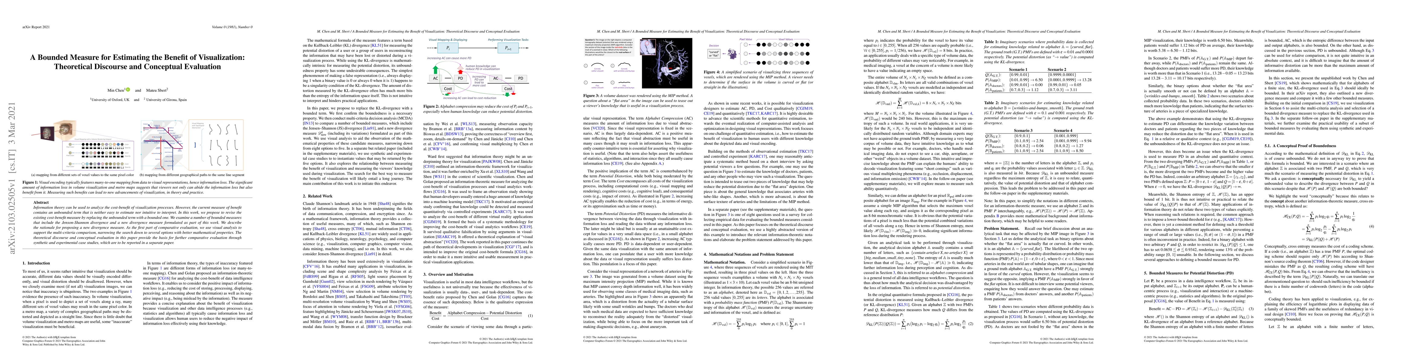 Thumbnail for A Bounded Measure for Estimating the Benefit of Visualization:
  Theoretical Discourse and Conceptual Evaluation