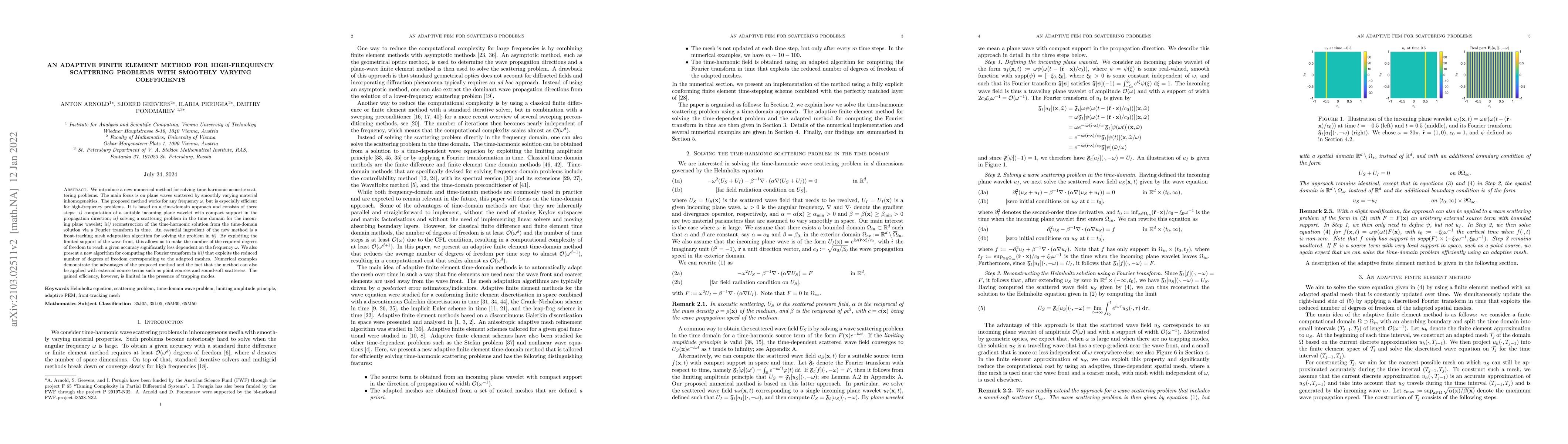 Thumbnail for An adaptive finite element method for high-frequency scattering problems
  with smoothly varying coefficients