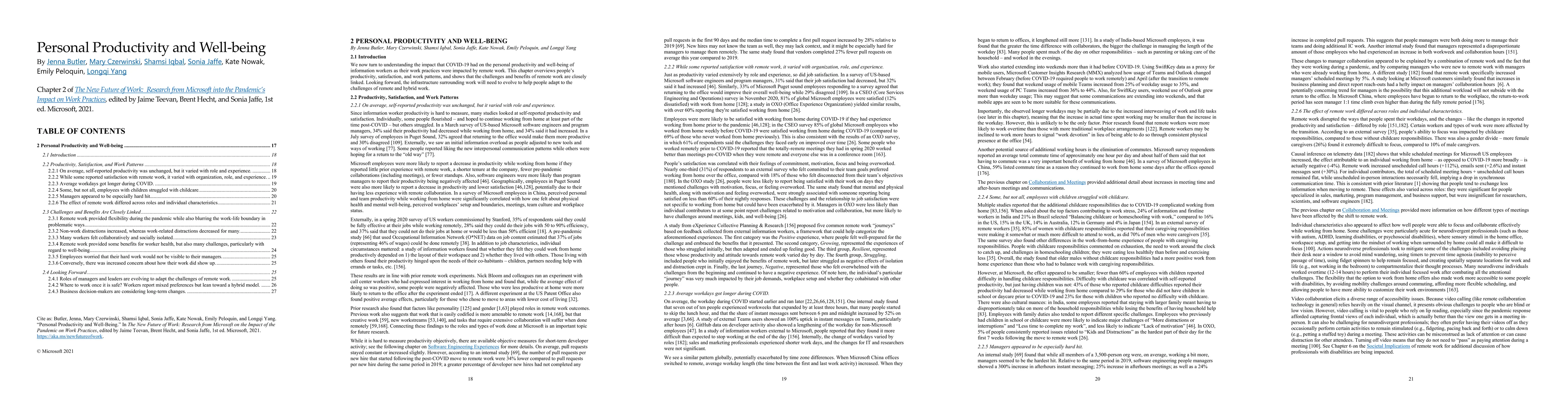 Thumbnail for Personal Productivity and Well-being -- Chapter 2 of the 2021 New Future
  of Work Report