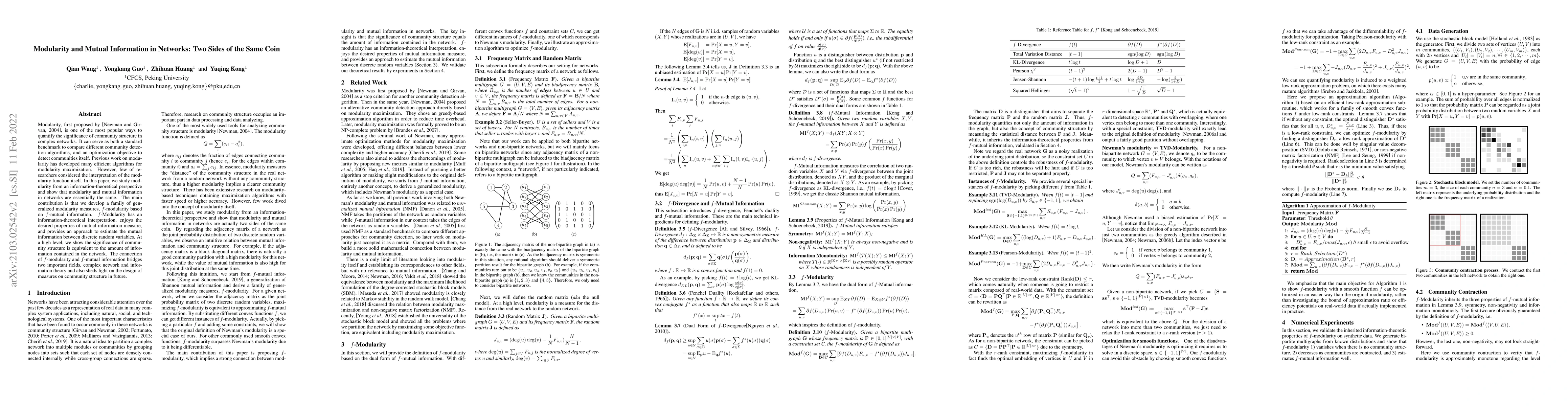 Thumbnail for Modularity and Mutual Information in Networks: Two Sides of the Same
  Coin