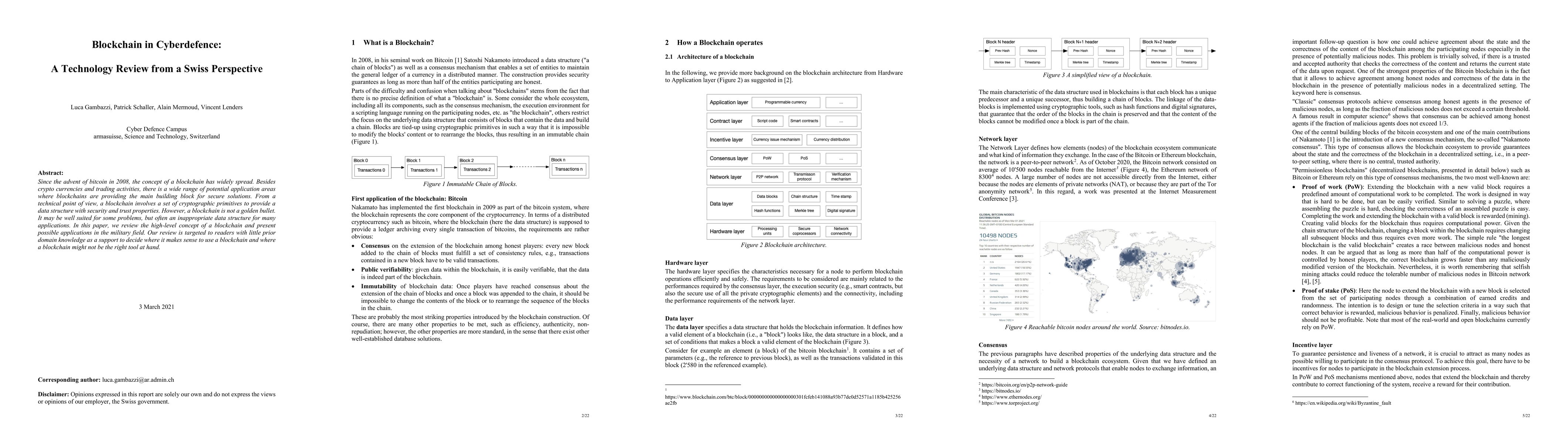 Thumbnail for Blockchain in Cyberdefence: A Technology Review from a Swiss Perspective