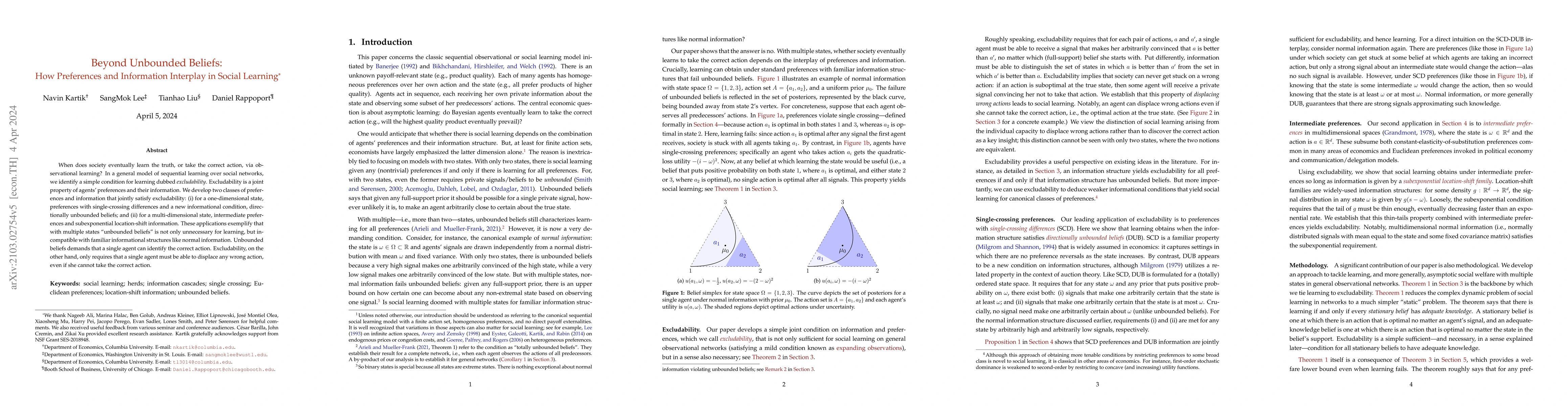Thumbnail for Beyond Unbounded Beliefs: How Preferences and Information Interplay in
  Social Learning