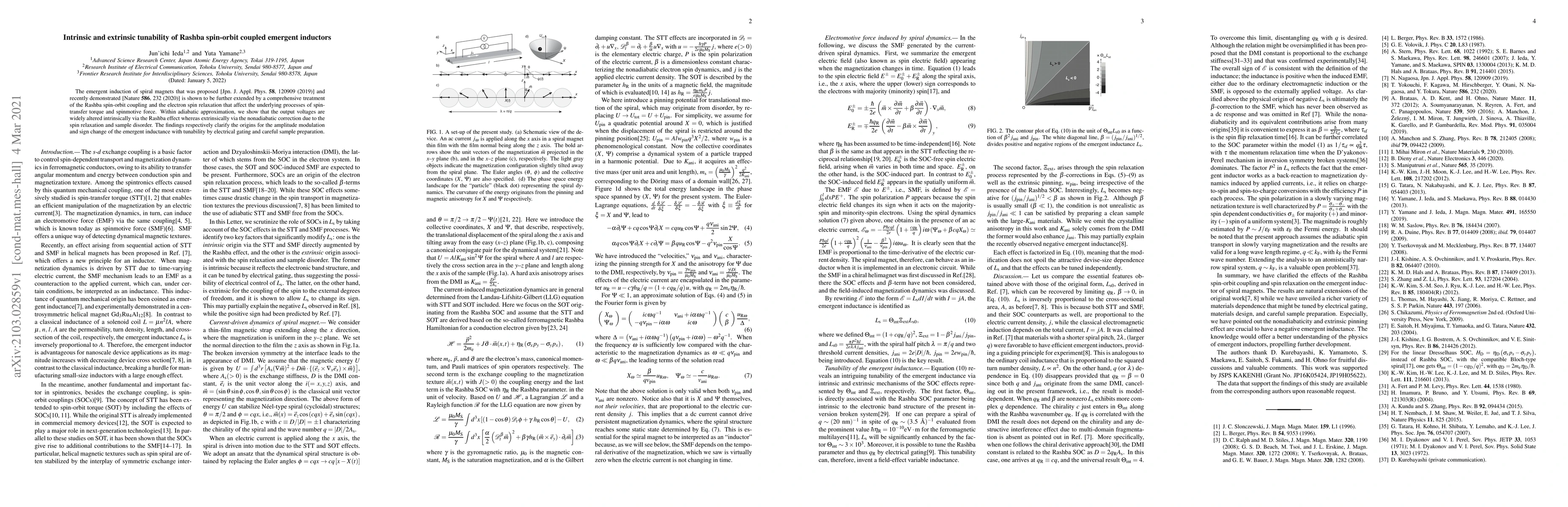 Thumbnail for Intrinsic and extrinsic tunability of Rashba spin-orbit coupled emergent
  inductors