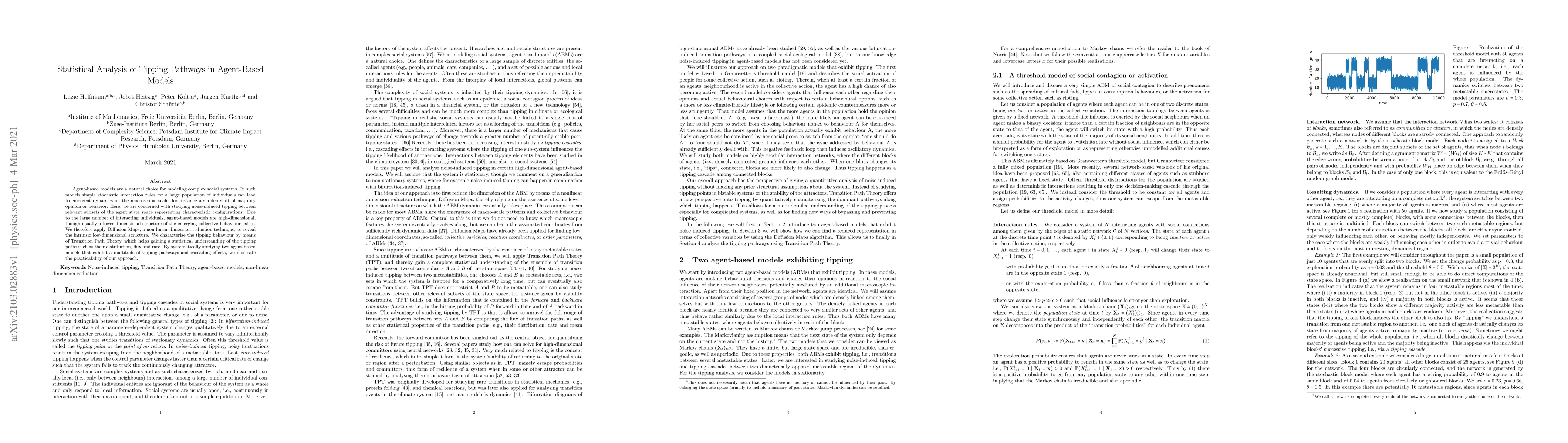 Thumbnail for Statistical Analysis of Tipping Pathways in Agent-Based Models