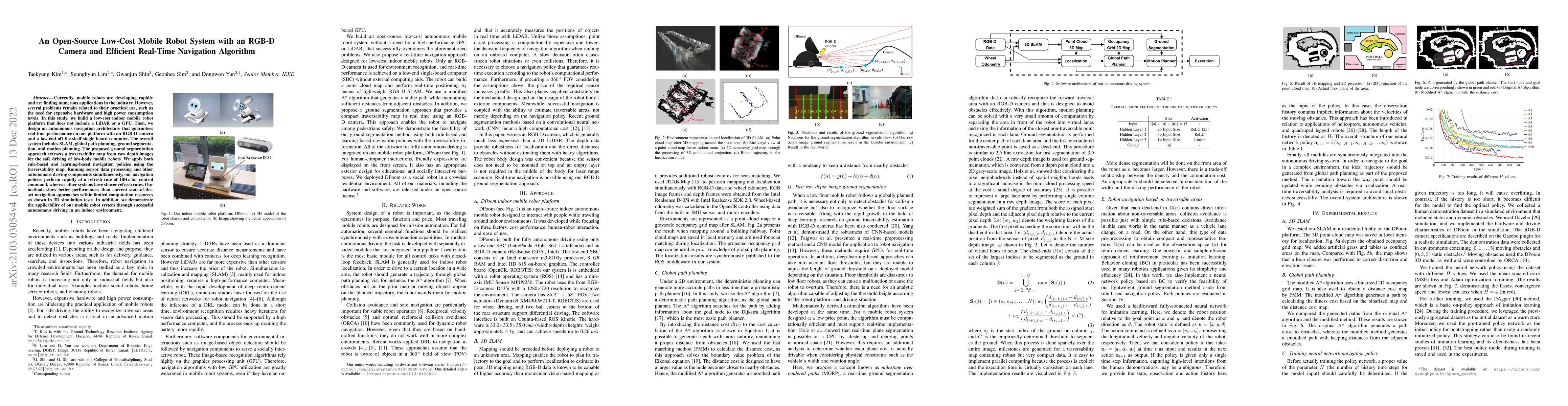 Thumbnail for An Open-Source Low-Cost Mobile Robot System with an RGB-D Camera and
  Efficient Real-Time Navigation Algorithm