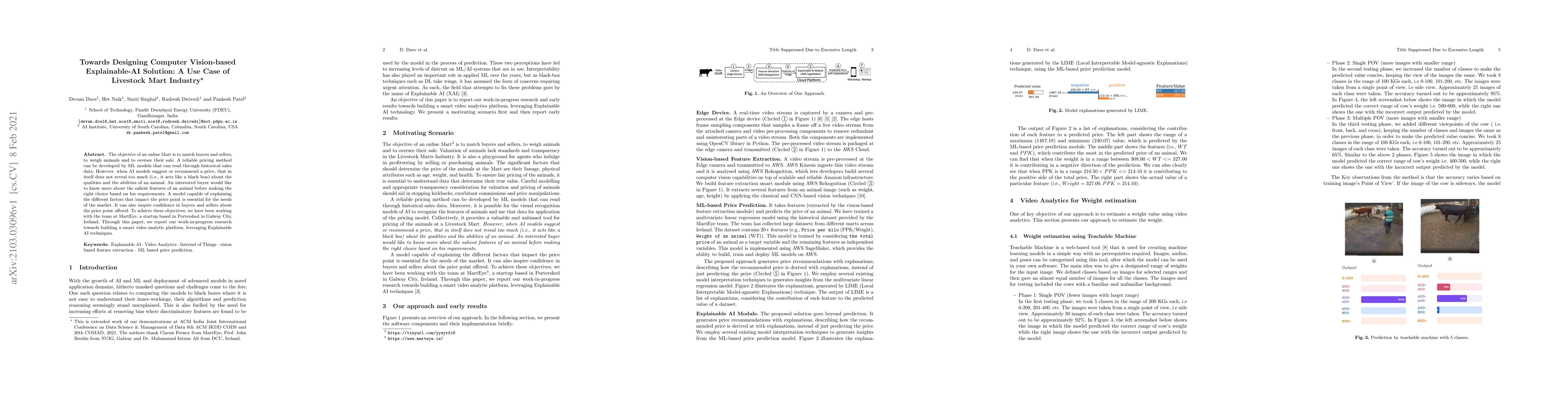 Thumbnail for Towards Designing Computer Vision-based Explainable-AI Solution: A Use
  Case of Livestock Mart Industry