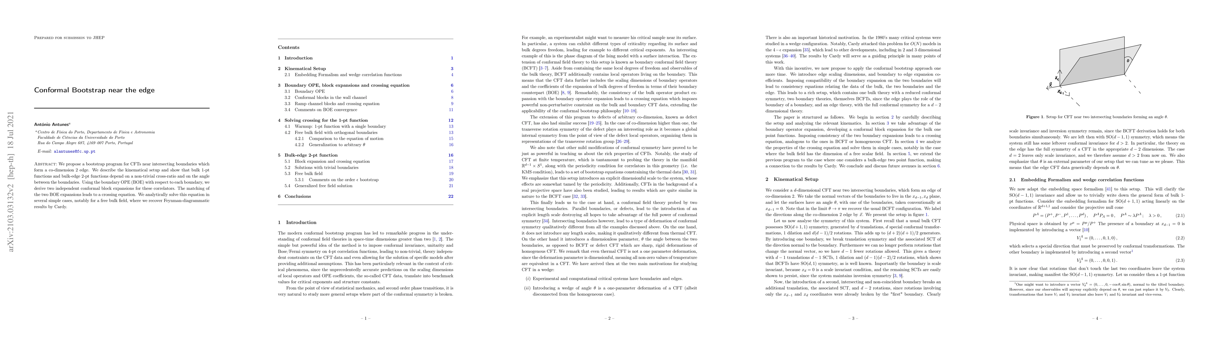 Thumbnail for Conformal Bootstrap near the edge