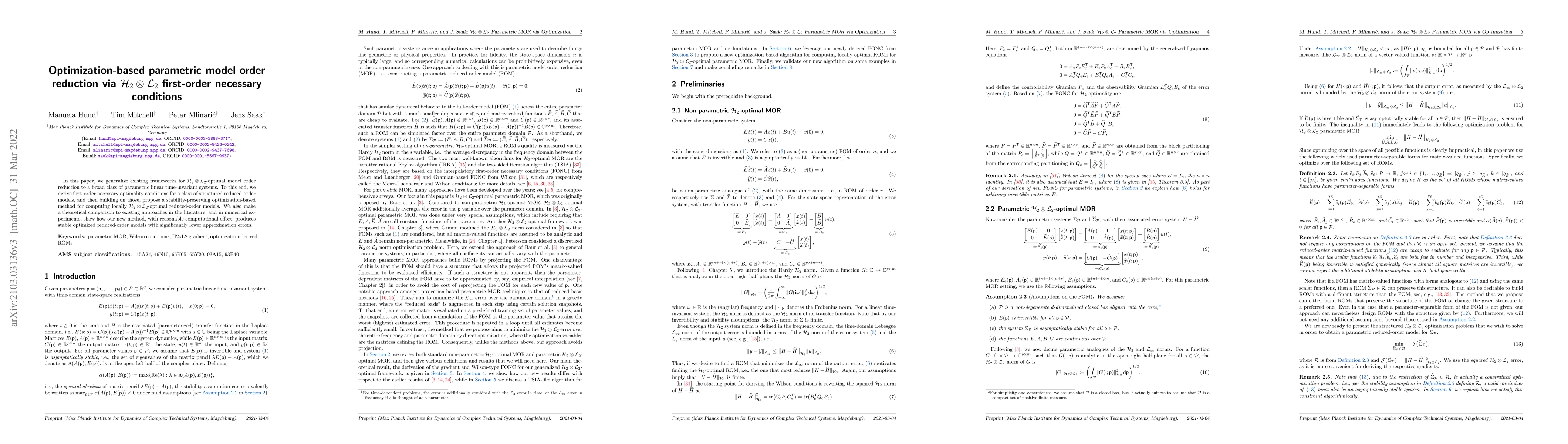Thumbnail for Optimization-based parametric model order reduction via
  $\mathcal{H}_2\otimes\mathcal{L}_2$ first-order necessary conditions