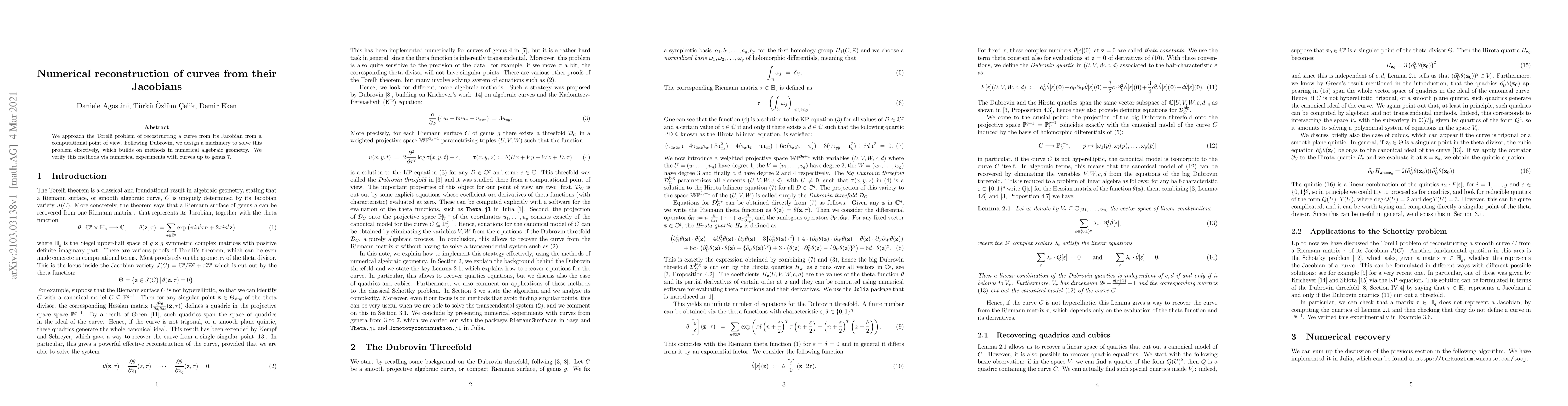 Thumbnail for Numerical reconstruction of curves from their Jacobians