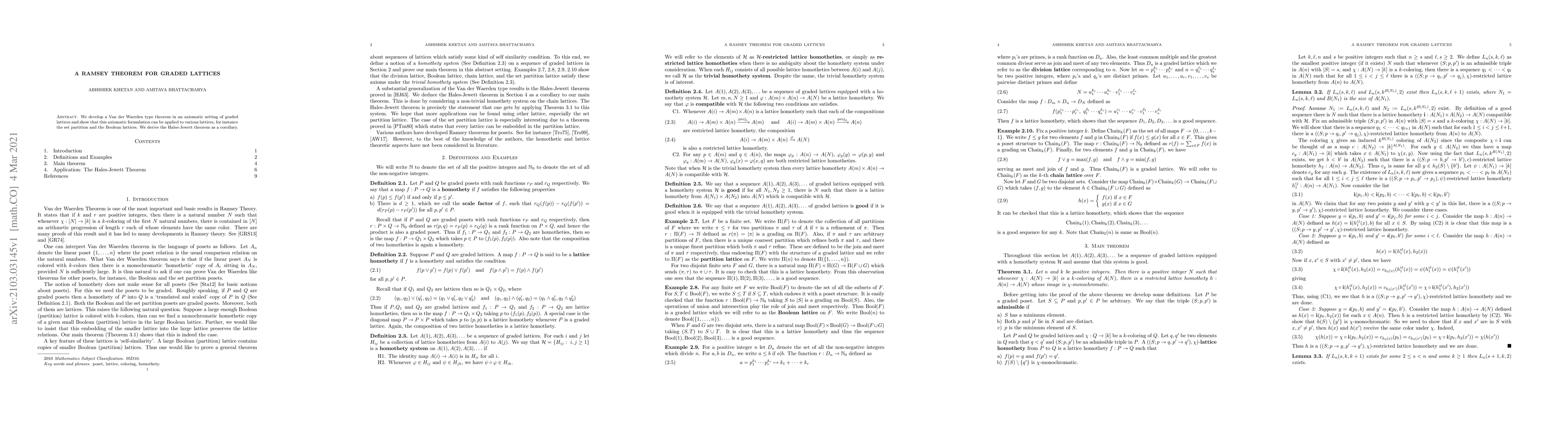 Thumbnail for A Ramsey Theorem for Graded Lattices