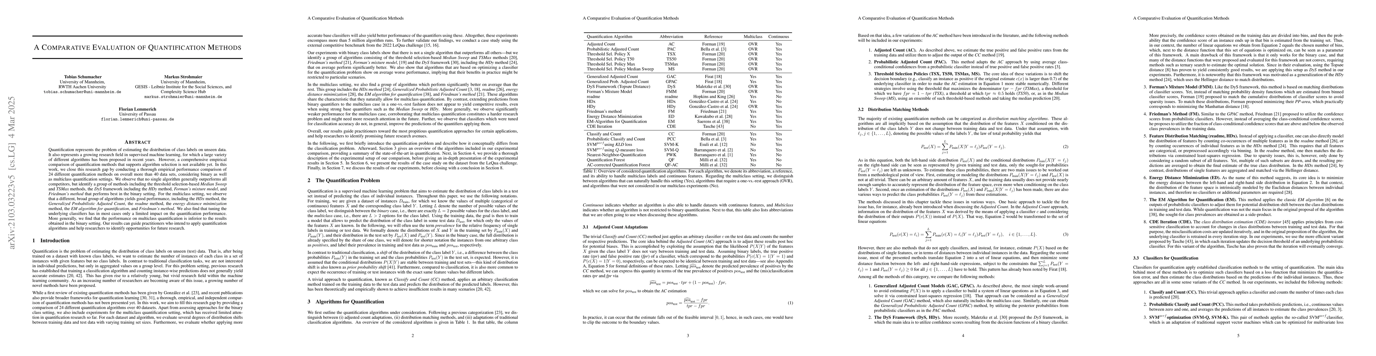 Thumbnail for A Comparative Evaluation of Quantification Methods