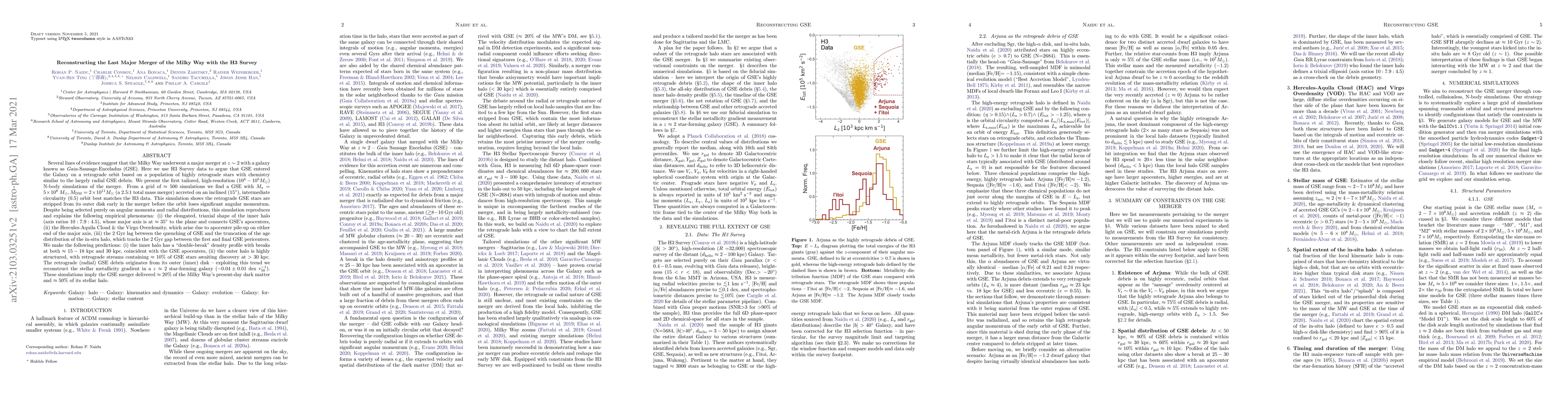 Thumbnail for Reconstructing the Last Major Merger of the Milky Way with the H3 Survey