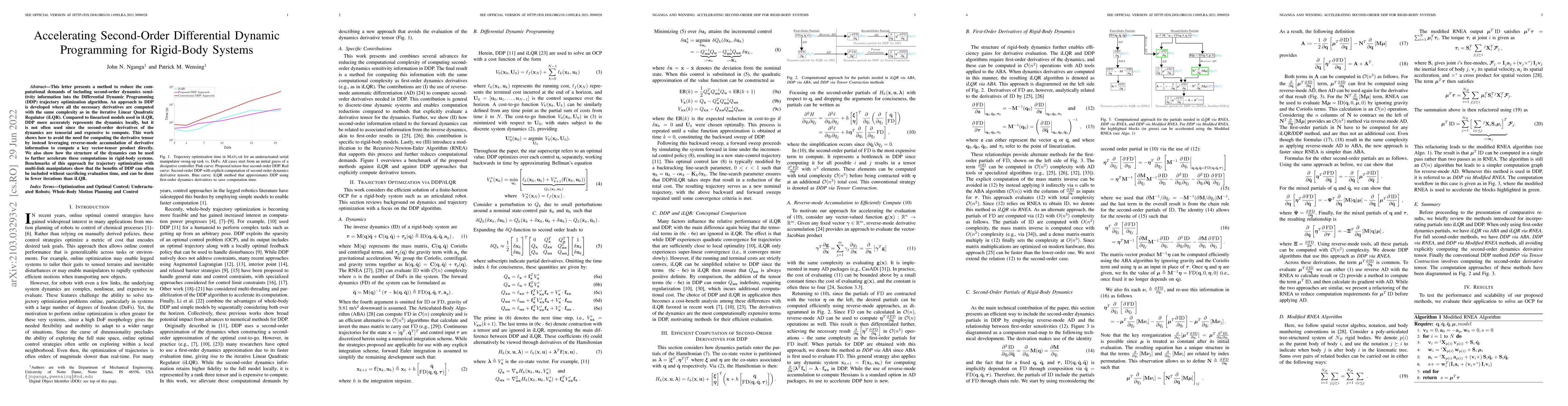 Thumbnail for Accelerating Second-Order Differential Dynamic Programming for
  Rigid-Body Systems