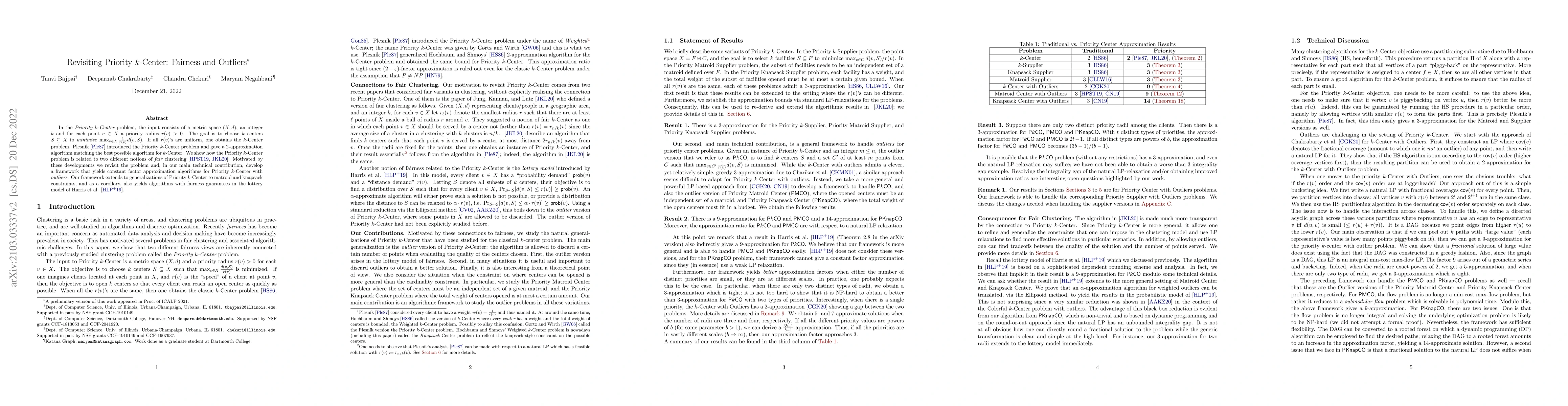 Thumbnail for Revisiting Priority $k$-Center: Fairness and Outliers