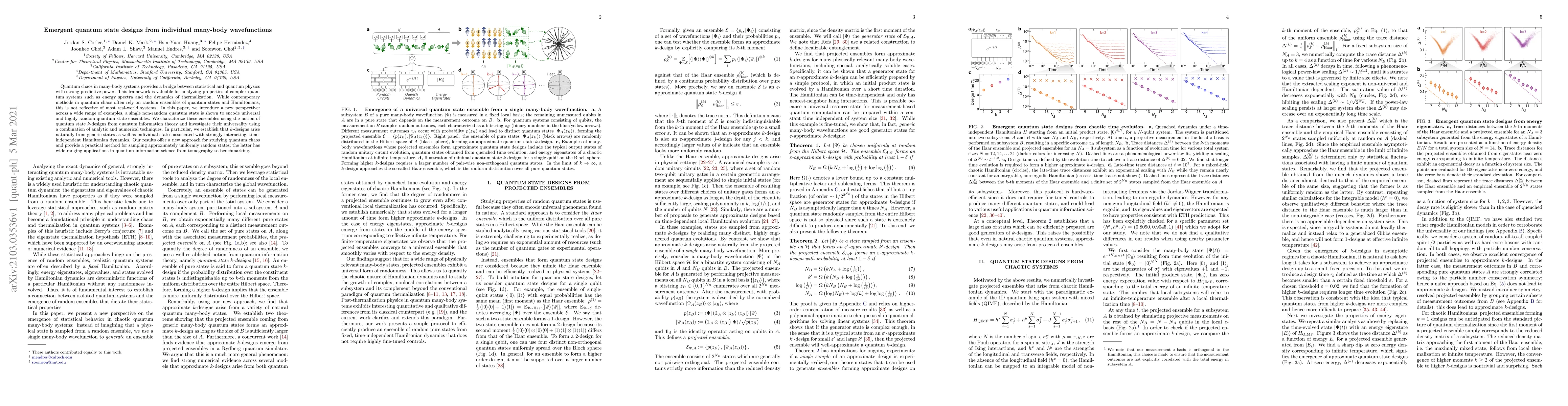 Thumbnail for Emergent quantum state designs from individual many-body wavefunctions
