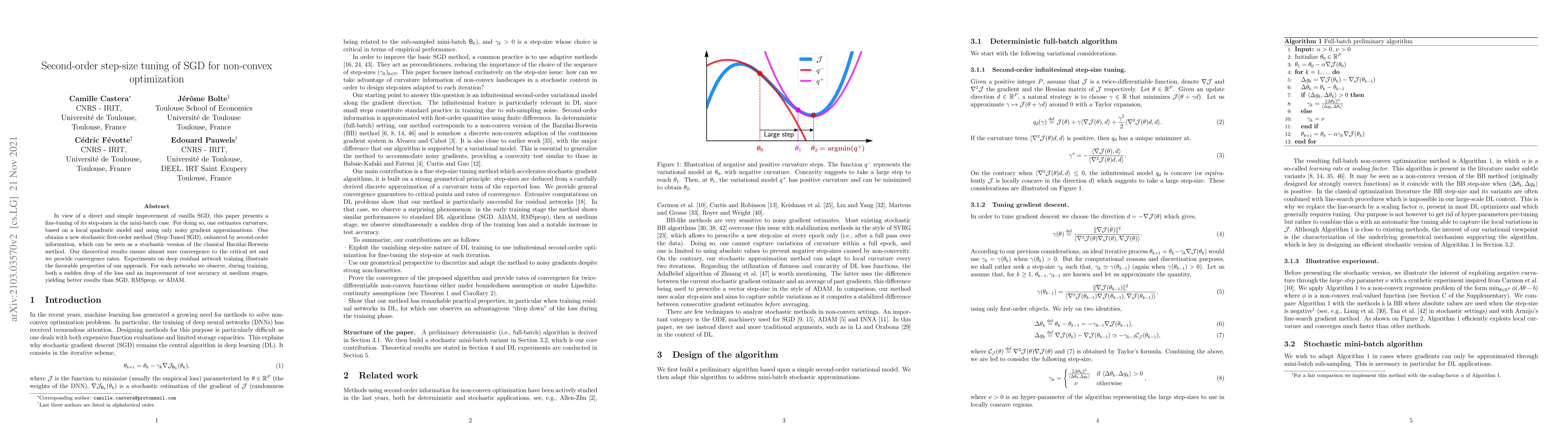 Thumbnail for Second-order step-size tuning of SGD for non-convex optimization