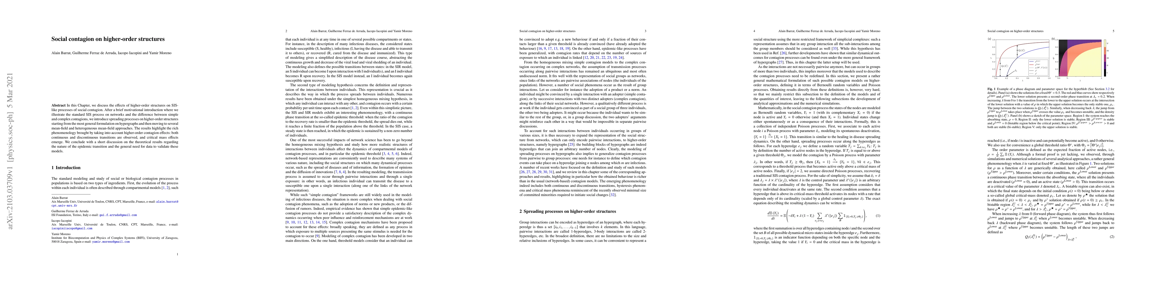 Thumbnail for Social contagion on higher-order structures