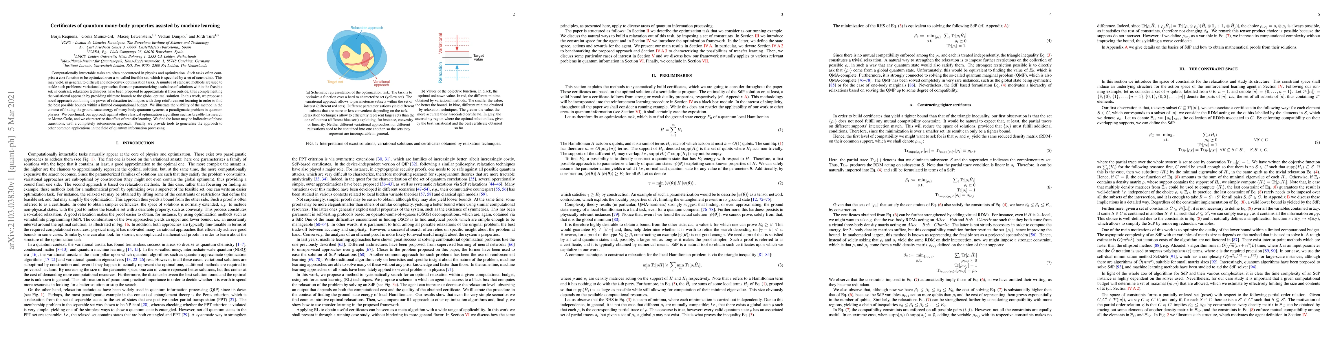 Thumbnail for Certificates of quantum many-body properties assisted by machine
  learning