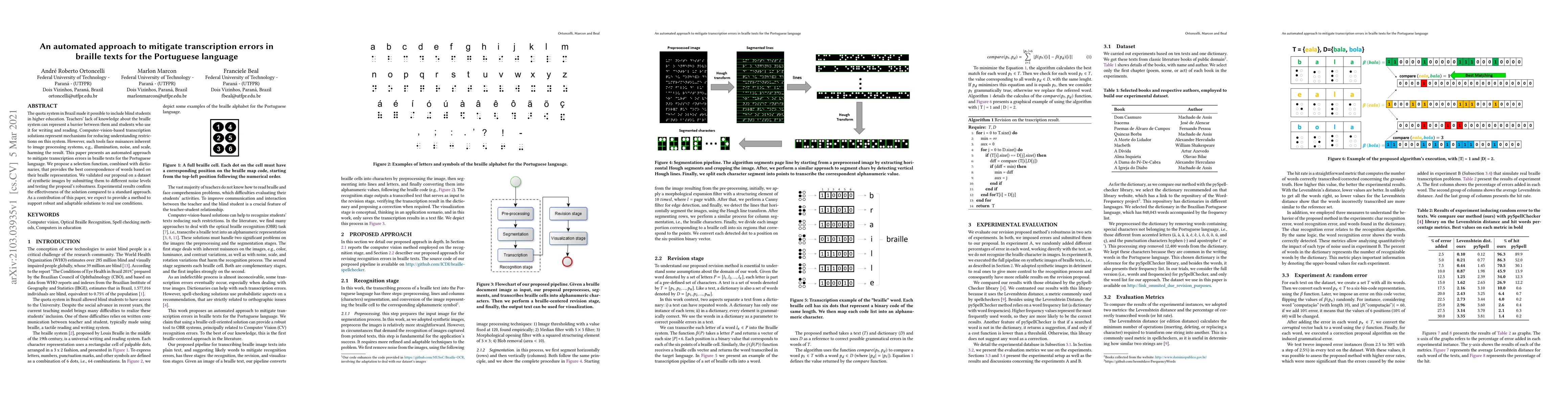 Thumbnail for An automated approach to mitigate transcription errors in braille texts
  for the Portuguese language