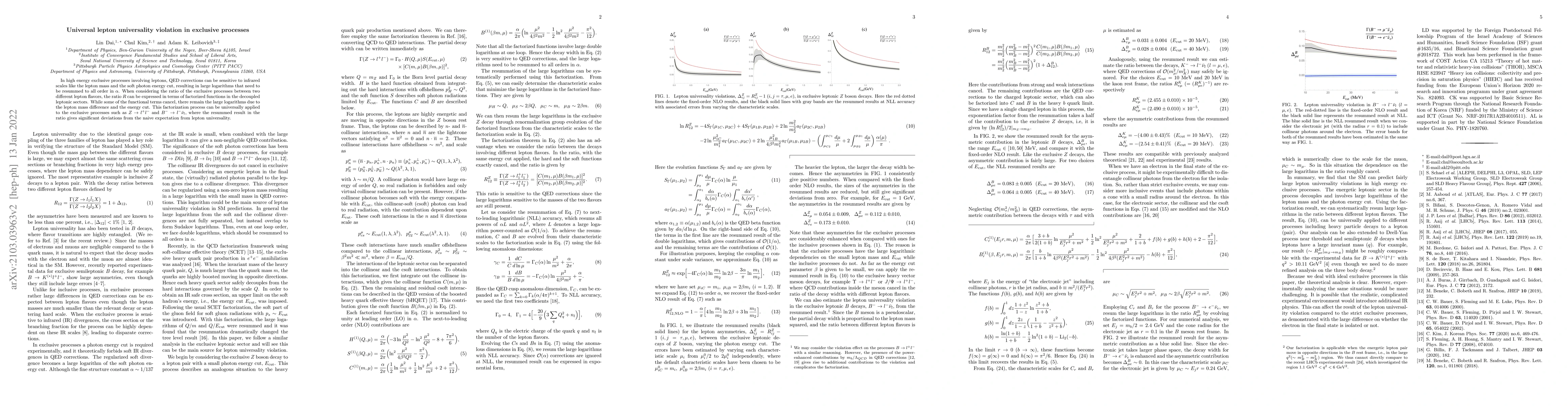 Thumbnail for Universal lepton universality violation in exclusive processes