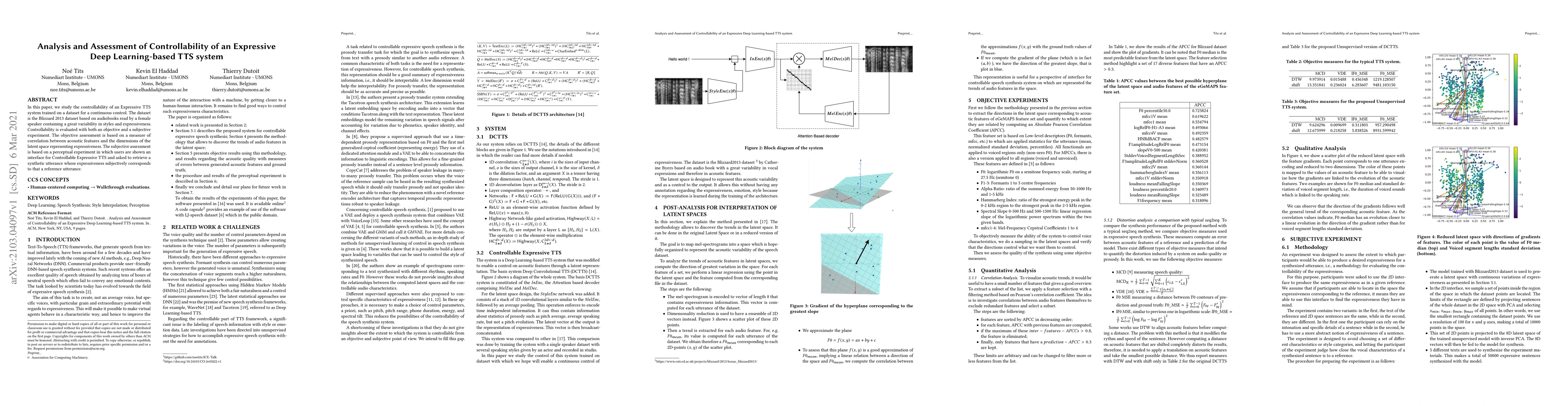 Thumbnail for Analysis and Assessment of Controllability of an Expressive Deep
  Learning-based TTS system