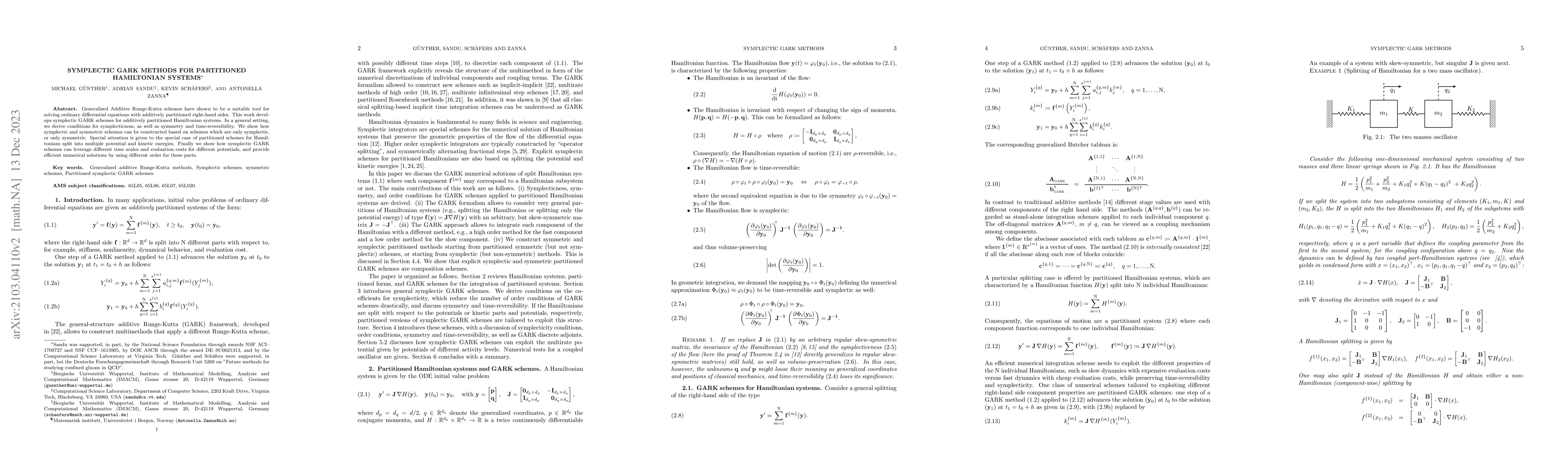 Thumbnail for Symplectic GARK methods for partitioned Hamiltonian systems