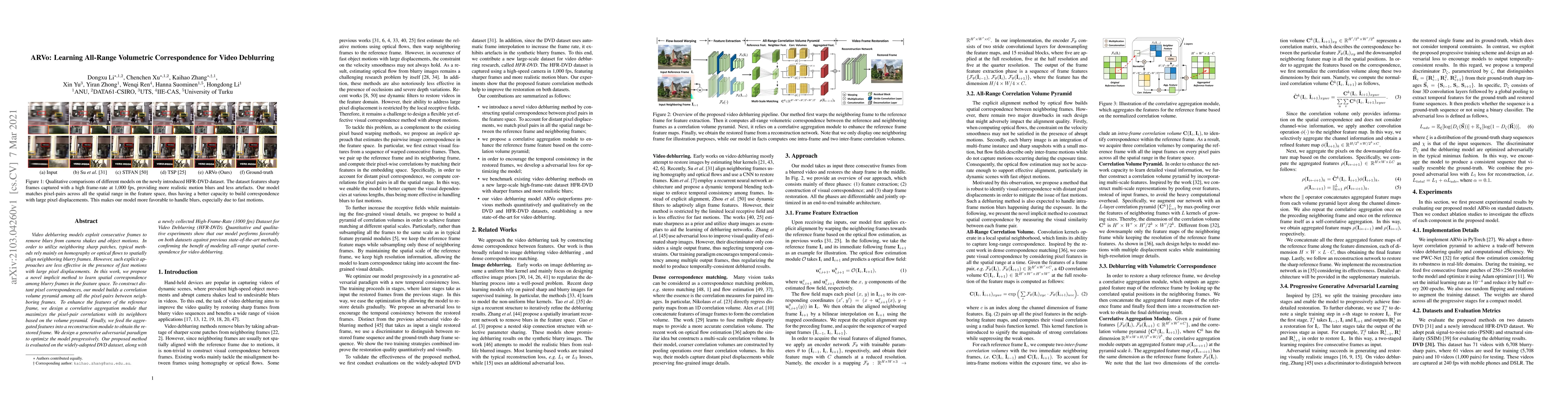 Thumbnail for ARVo: Learning All-Range Volumetric Correspondence for Video Deblurring