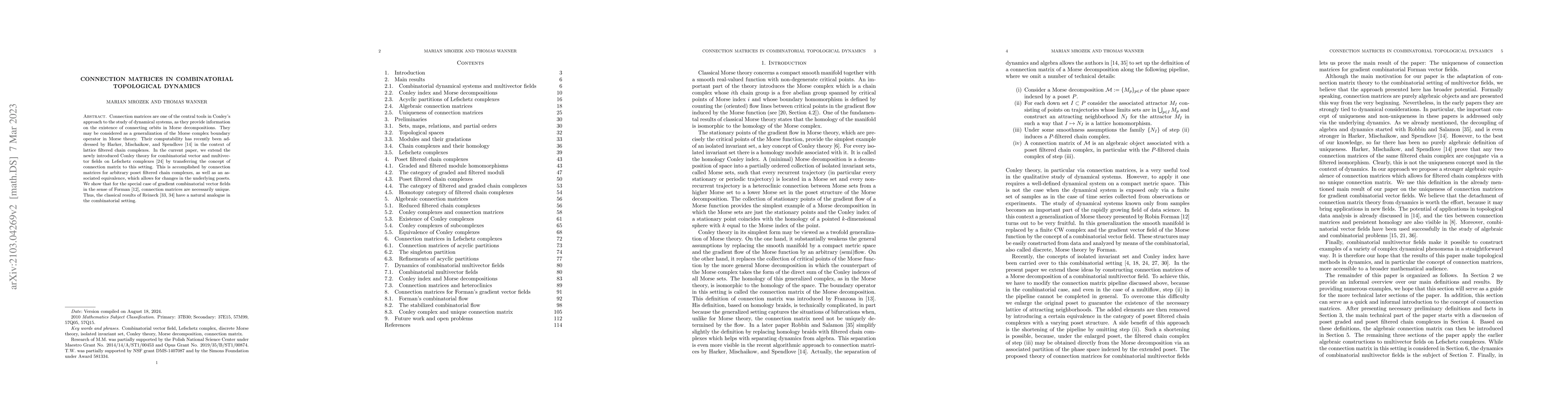 Thumbnail for Connection matrices in combinatorial topological dynamics