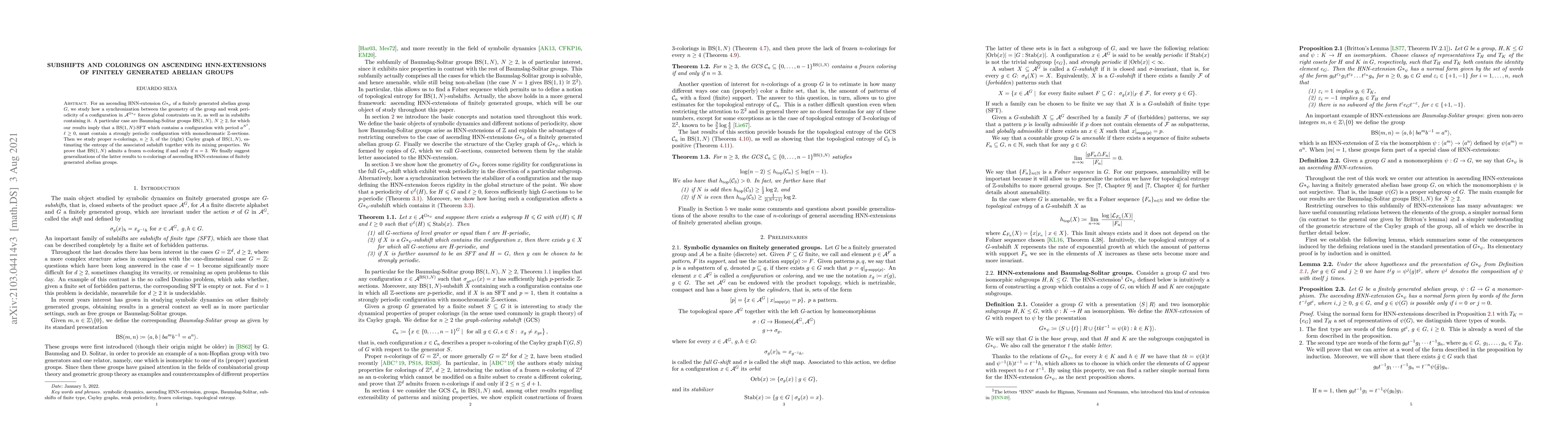 Thumbnail for Subshifts and colorings on ascending HNN-extensions of finitely
  generated abelian groups