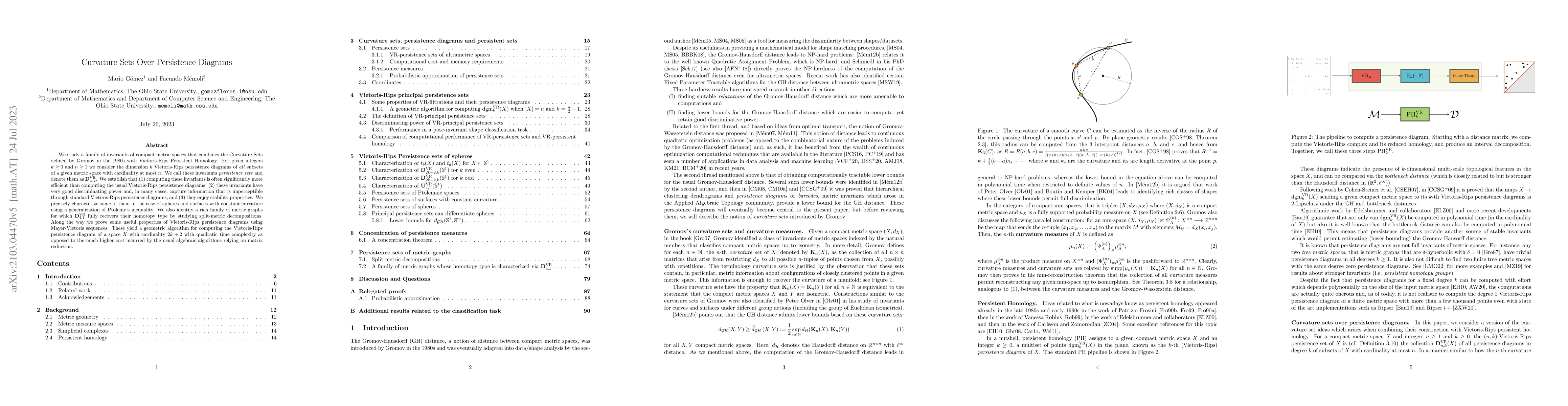 Thumbnail for Curvature Sets Over Persistence Diagrams