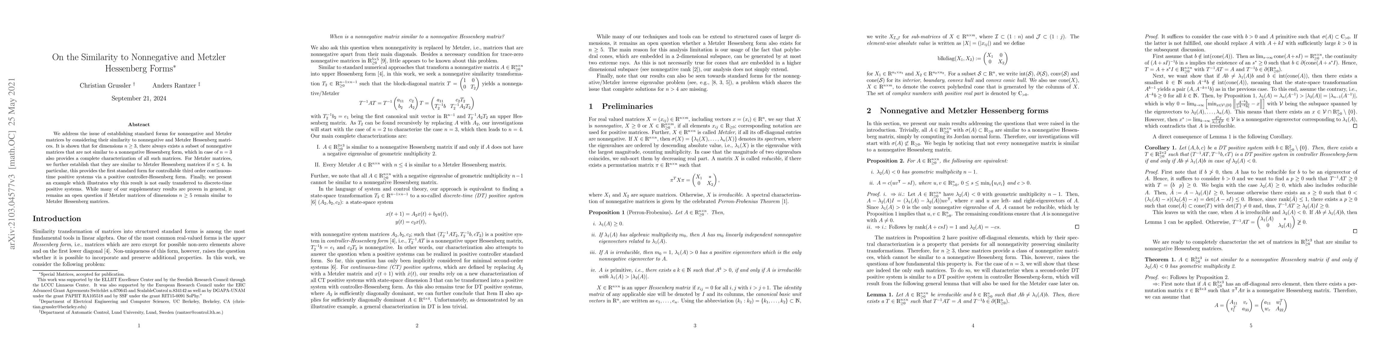Thumbnail for On the Similarity to Nonnegative and Metzler Hessenberg Forms